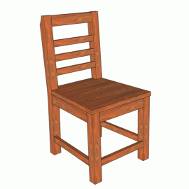 Arm Less Wooden Reading Chair